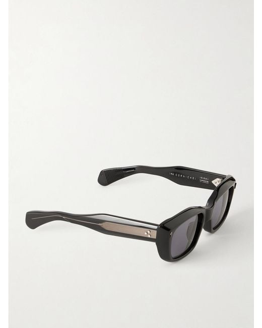 Jacques Marie Mage Black Corniche Square-Frame Sunglasses