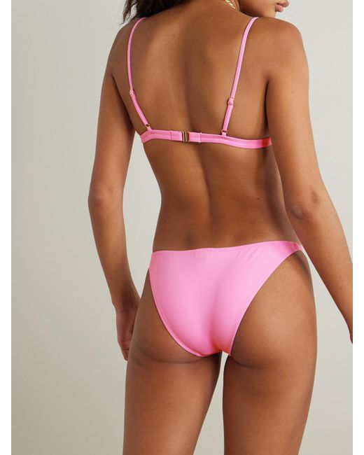 Melissa Odabash Pink Mexico Triangel-Bikini-Oberteil Mit Verzierungen