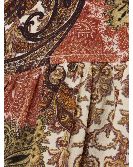 Ulla Johnson Natural Maris Pleated Paisley-Print Silk Crepe De Chine Mini Dress