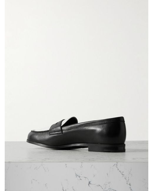 Church's Black Natalie Zweifarbige Loafers Aus Leder