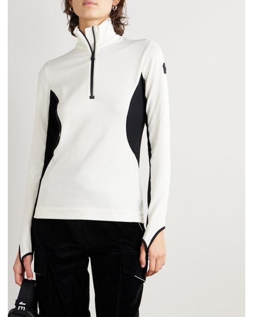Moncler Natural Color-Block Stretch-Jersey Base Layer