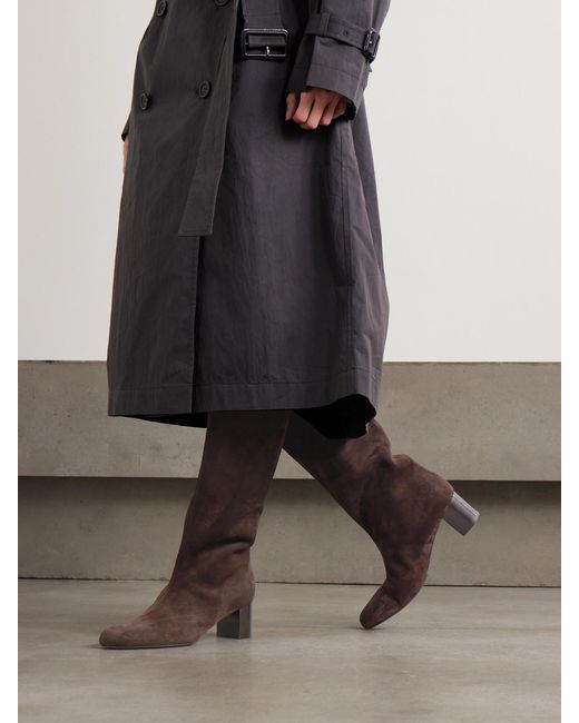 Totême  Brown Downtown Suede Boots