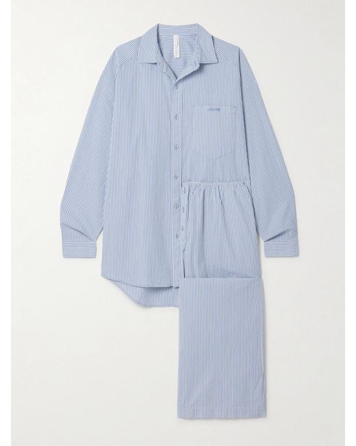 Skims Blue Oversized Sleep Set