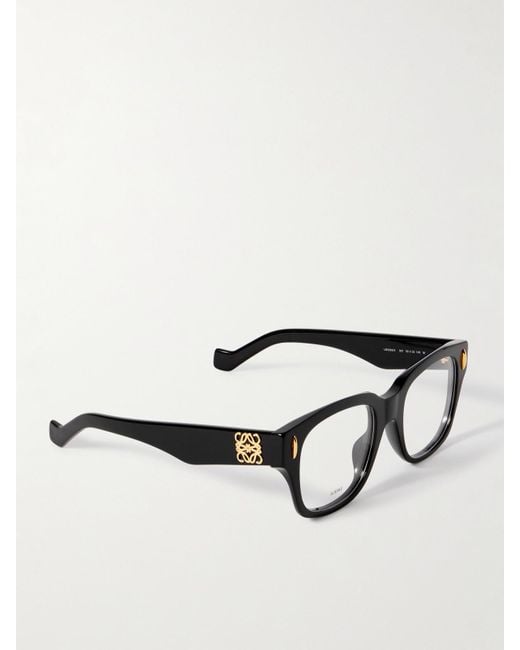 Loewe Black Anagram Square-Frame Acetate Optical Glasses