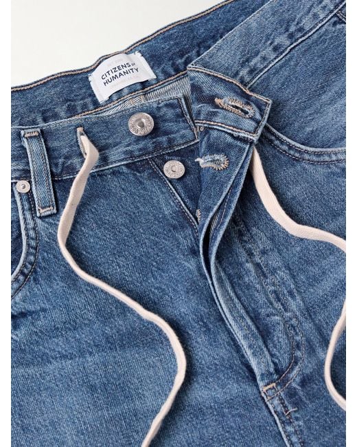 Citizens of Humanity Blue Brynn Halbhohe Jeans Mit Weitem Bein