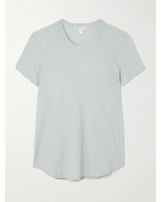 James Perse White Slub Cotton-Jersey T-Shirt