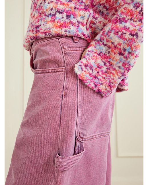 Sanderlak Pink Cropped Mid-Rise Jeans