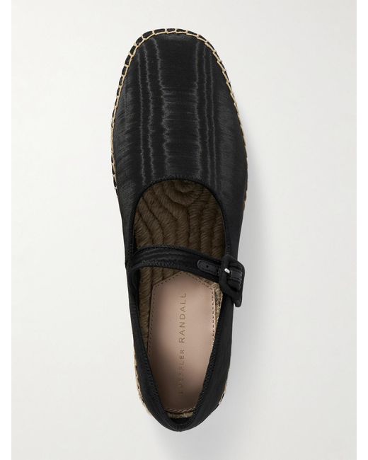 Loeffler Randall Black Clover Moire Mary Jane Espadrilles