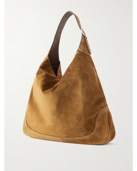 Sac À Main En Daim À Finitions En Cuir Jackie 1961 Gucci en coloris Natural