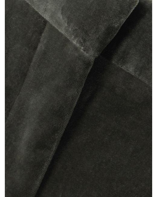 Tom Ford Green Cotton-Blend Velvet Straight-Leg Pants