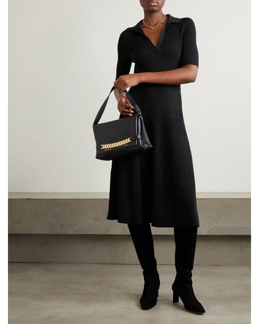 Jonathan Simkhai Black Pati Ribbed-Knit Midi Dress