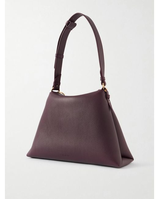 Erdem Purple Bloom Große Schultertasche Aus Strukturiertem Leder Mit Verzierung