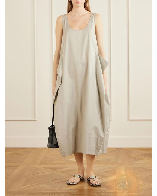 Tibi Natural Cotton-Poplin Midi Dress