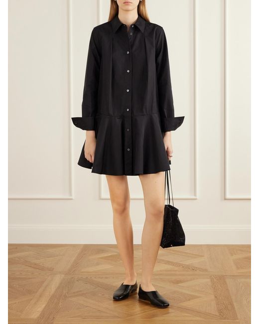 Valesque Black Spaghetti Leather-Trimmed Crushed-Velvet Shoulder Bag