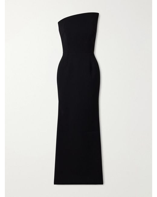 Ilkyaz Ozel Black Fuji Crepe Gown