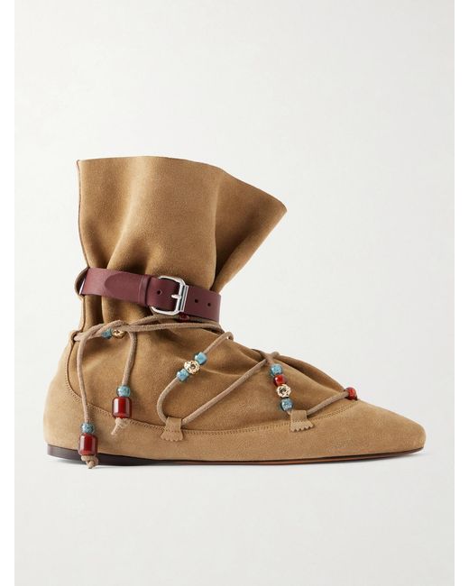 Isabel Marant Brown Letiz Suede Ankle Boots