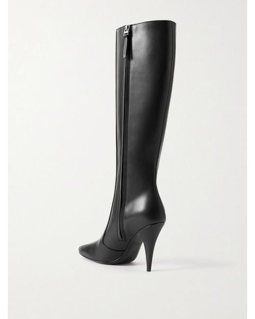 Givenchy Black Leather Knee Boots