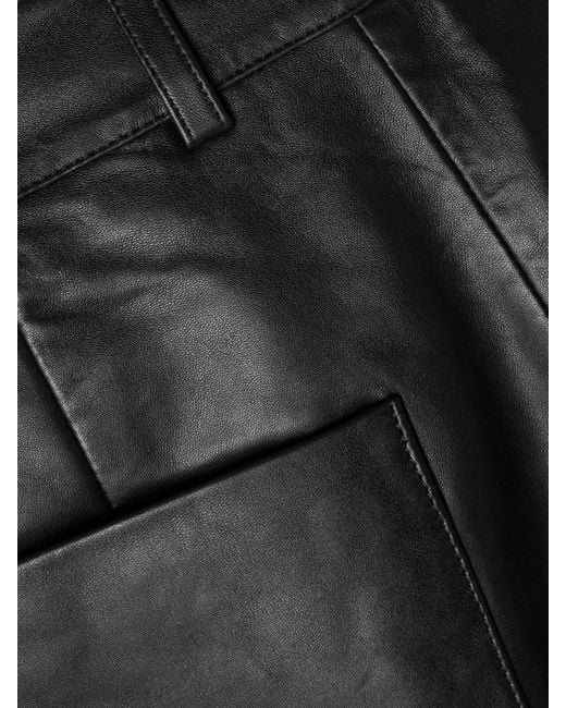 Frankie Shop Black Olivia Shorts Aus Leder