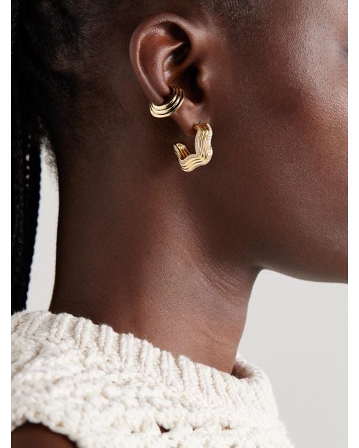 Sorellina Otto diamond hoops - Gold