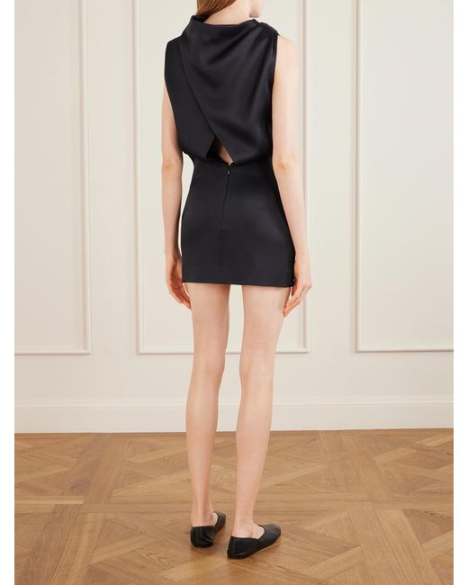 Khaite Black Astor Crepe Mini Dress