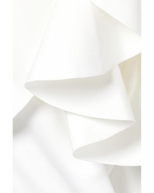 Maygel Coronel White Net Sustain Santa Ruffled Swimsuit