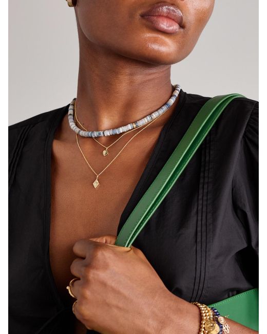 Sydney Evan Natural Ace Of Diamonds 14-Karat Diamond Necklace