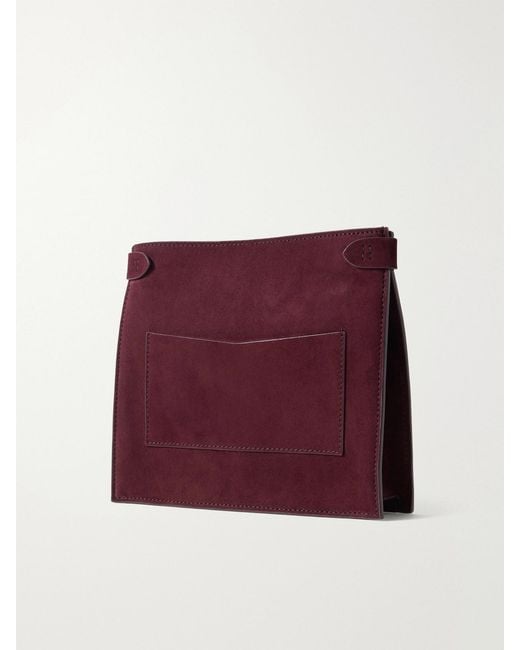 Metier Purple Stowaway Suede Shoulder Bag