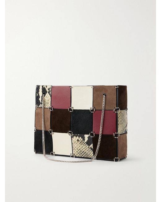 Khaite Multicolor Emma Leather, Calf Hair And Suede Mini Shoulder Bag