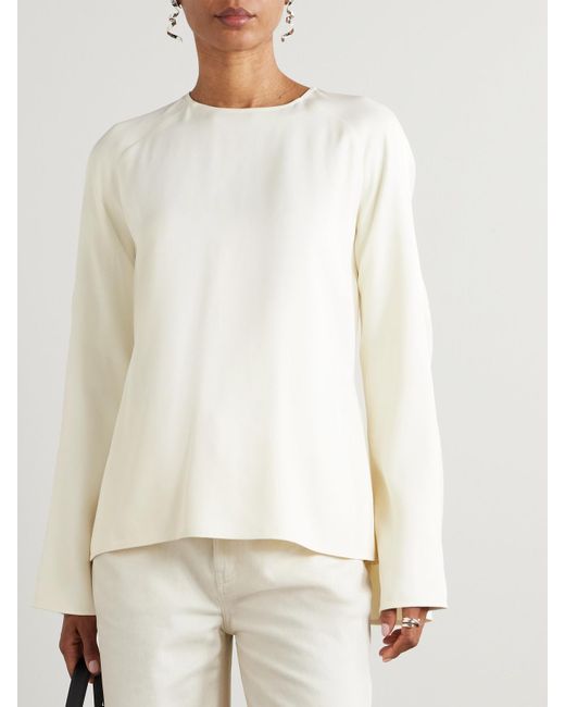 Loulou de Saison White Aiza Jersey Blouse