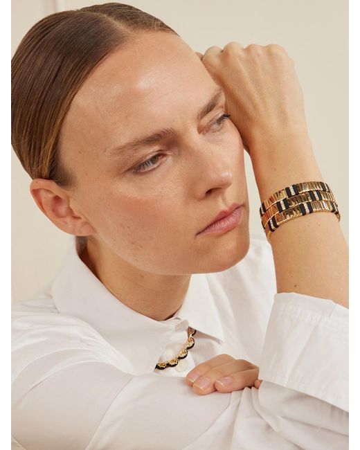 Roxanne Assoulin Metallic The Touch Of Midnight Set Of Three-Tone Cubic Zirconia Bracelets
