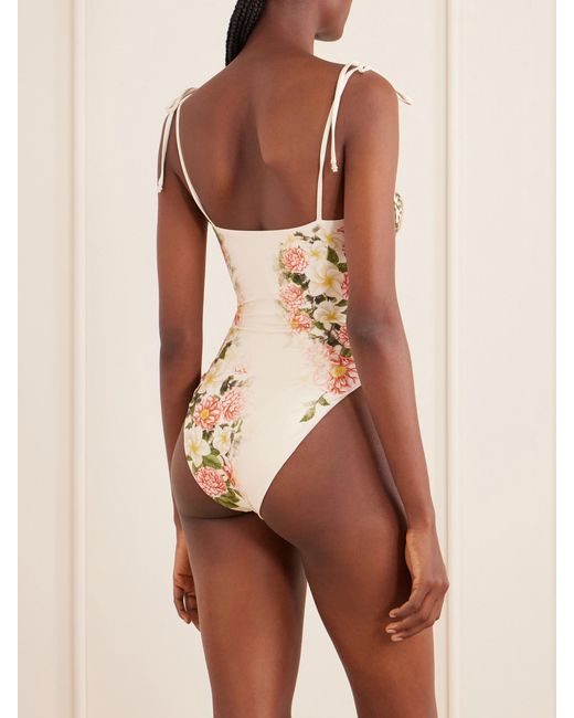 Agua Bendita White Rabano Printed Swimsuit