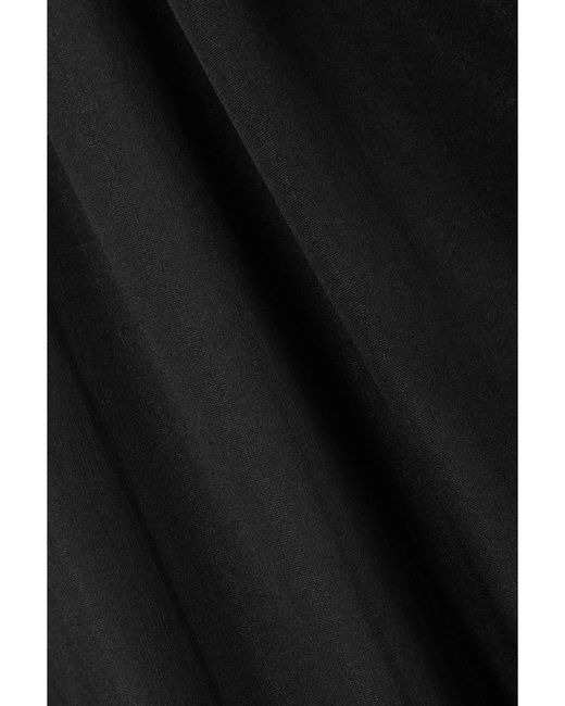 Dolce & Gabbana Black Silk-chiffon Wide-leg Pants