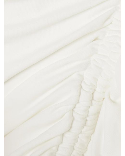 Melissa Odabash White Sydney Strapless Ruched Swimsuit