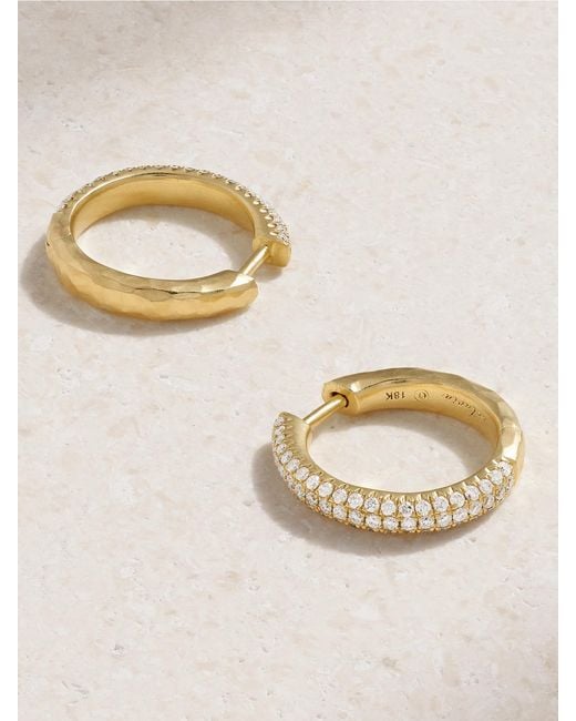 Octavia Elizabeth Natural Yana 18-Karat Diamond Hoop Earrings