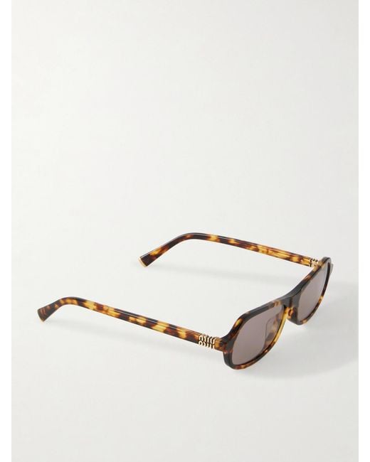 Miu Miu Multicolor Round-Frame Acetate Sunglasses