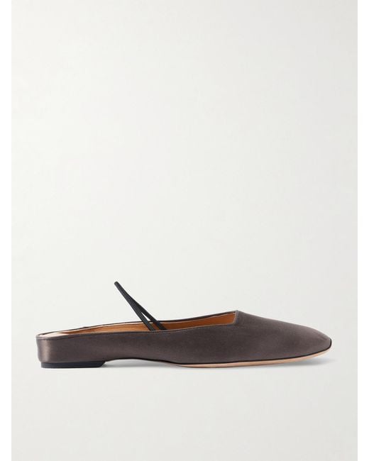 Calvin Klein White Kate Satin Slingback Flats