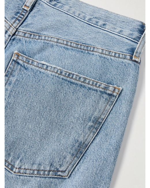 Agolde Blue '90S Crop Mid-Rise Straight-Leg Jeans