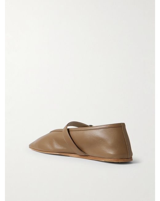 Le Monde Beryl Stella Leather Mary Jane Ballet Flats in Brown | Lyst