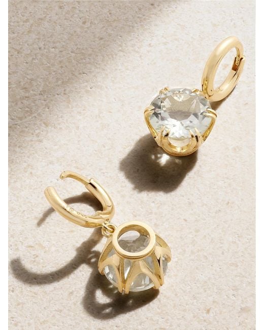 Ileana Makri Natural Mini Crown 18-Karat Amethyst Earrings