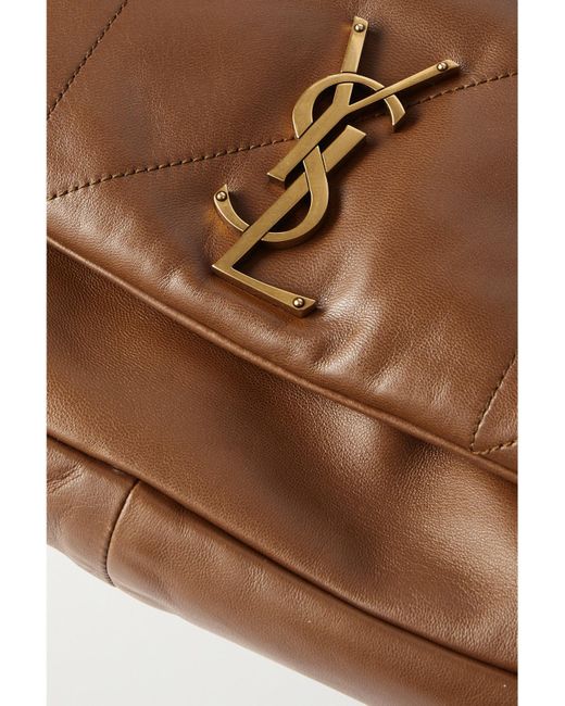 Saint Laurent Brown Jamie Schultertasche Aus Gestepptem Leder