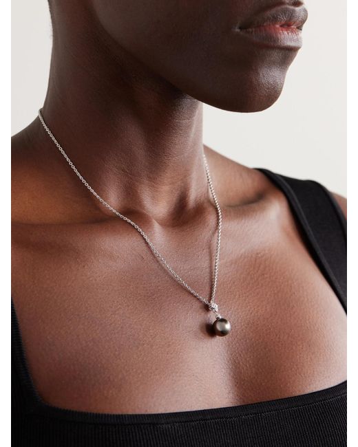 Mikimoto Natural 18-Karat, Diamond And Pearl Necklace