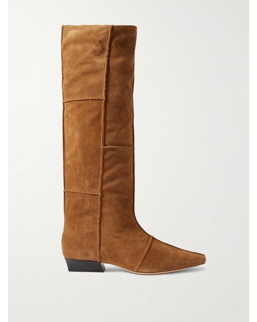 Staud Brown Wally Suede Knee Boots