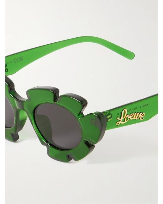 Lunettes De Soleil Œil-De-Chat En Acétate X Paula's Ibiza Loewe en coloris Green