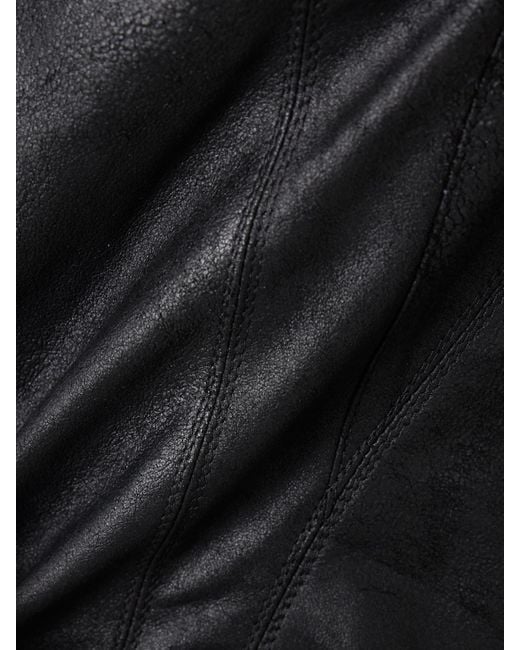 Rick Owens Black Naska Bikerjacke Aus Leder