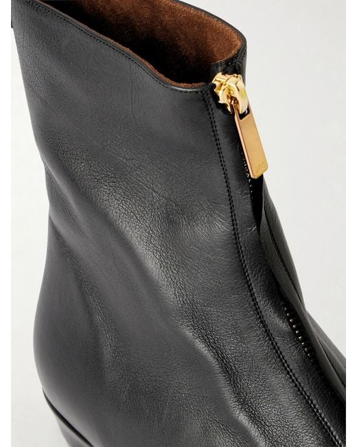 Herbert Levine Black Easy Does It 25 Leather Ankle Boots