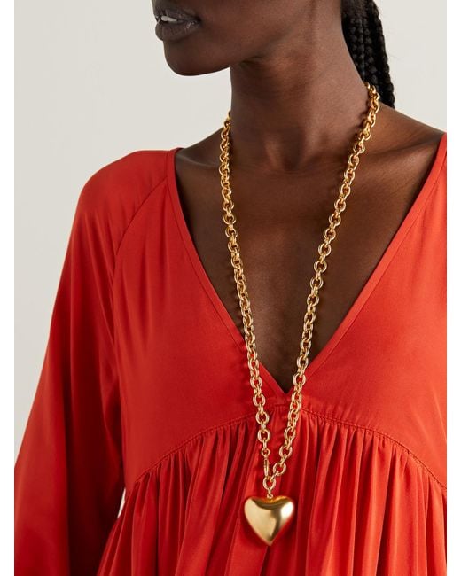 Roxanne Assoulin White Heart & Soul-Tone Necklace
