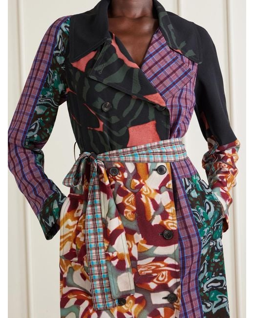 Dries Van Noten Multicolor Rolana Printed Chiffon Coat