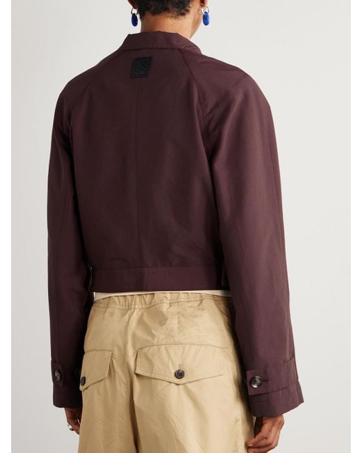 Veste En Tissu Technique De Coton Mélangé À Ceinture Loewe en coloris Red