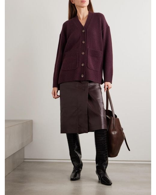 Joseph Brown Sevres Paneled Leather Skirt