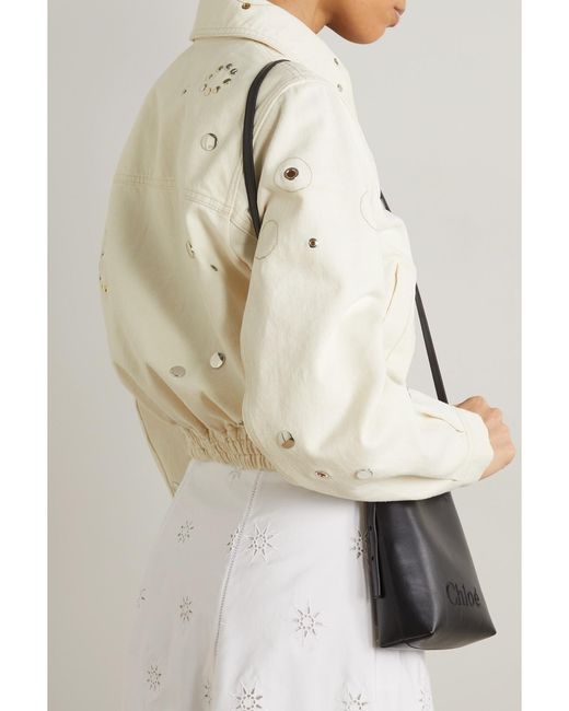 Chloé Natural Net Sustain Embellished Recycled Cotton And Hemp-Blend Denim Jacket